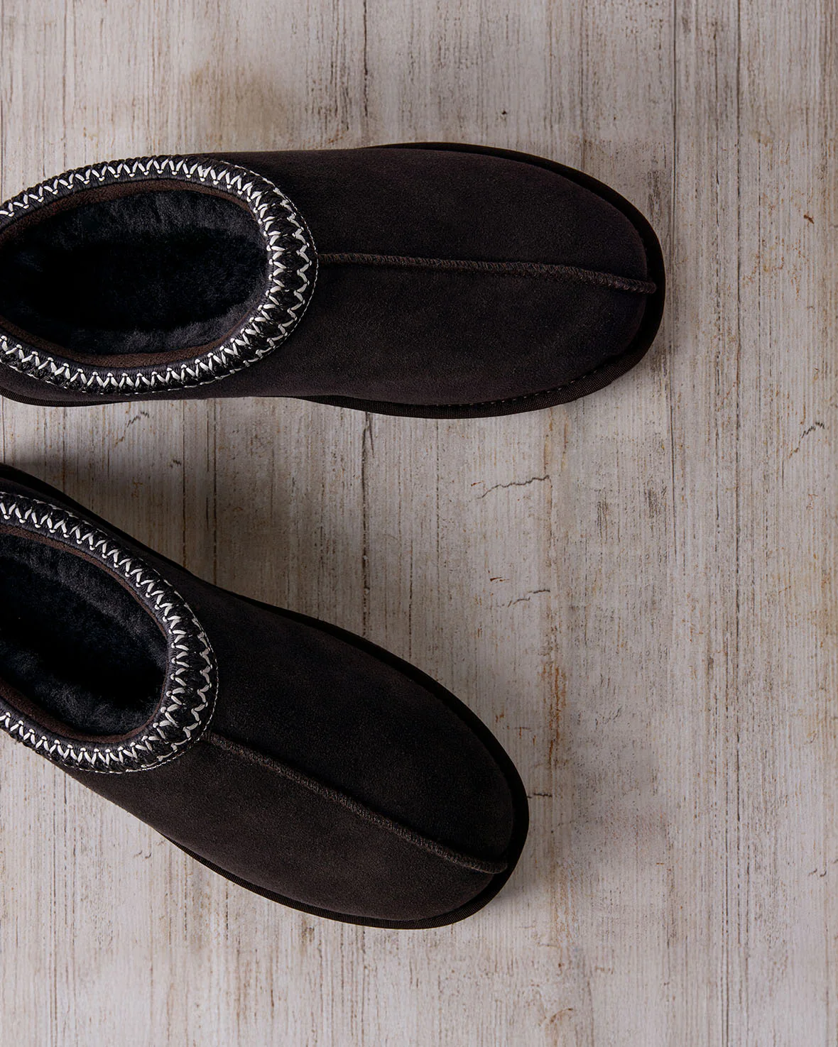 Suede Sheepskin Short Boot Slippers - Brown - Image 5