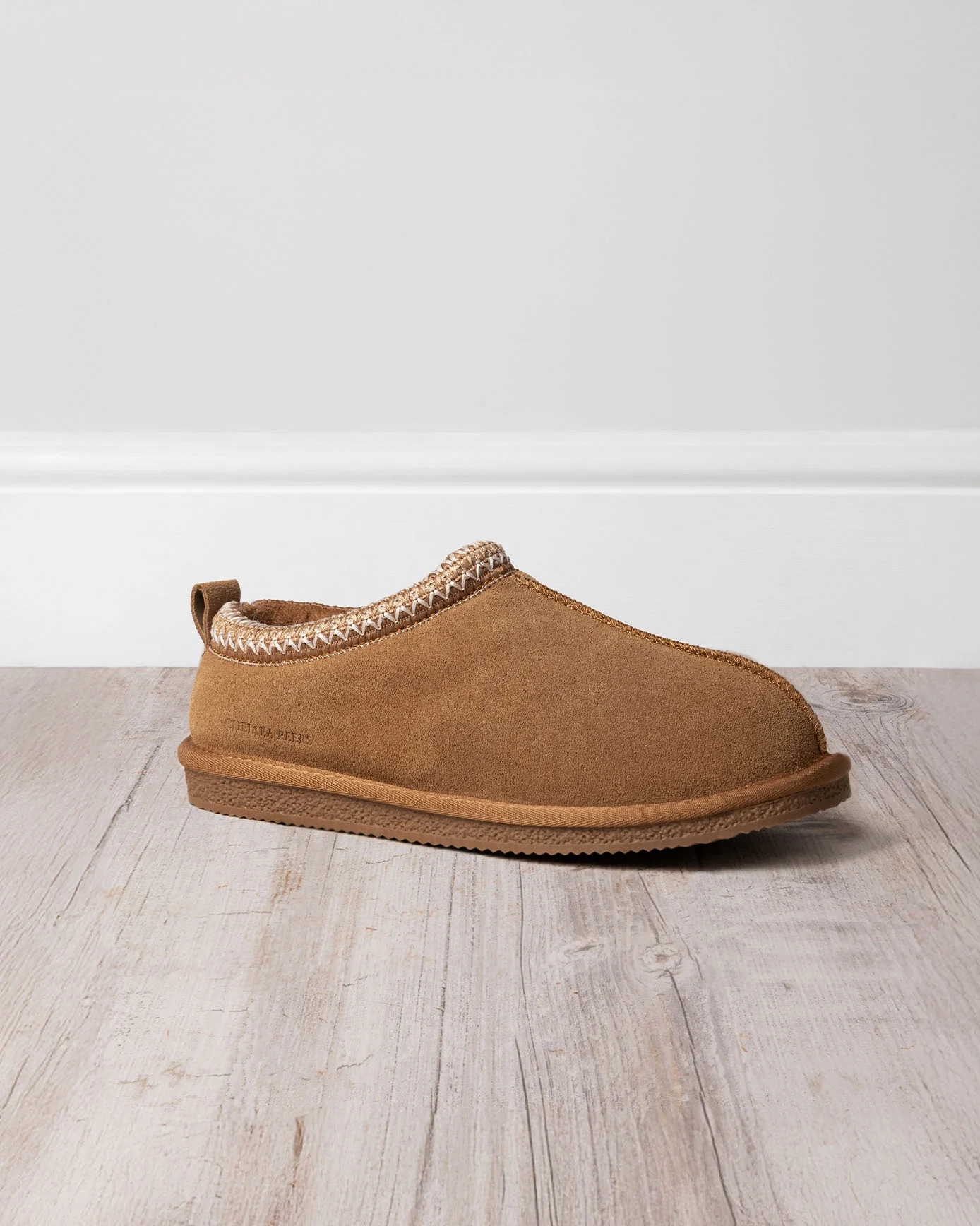 Suede Sheepskin Short Boot Slippers - Tan - Image 5