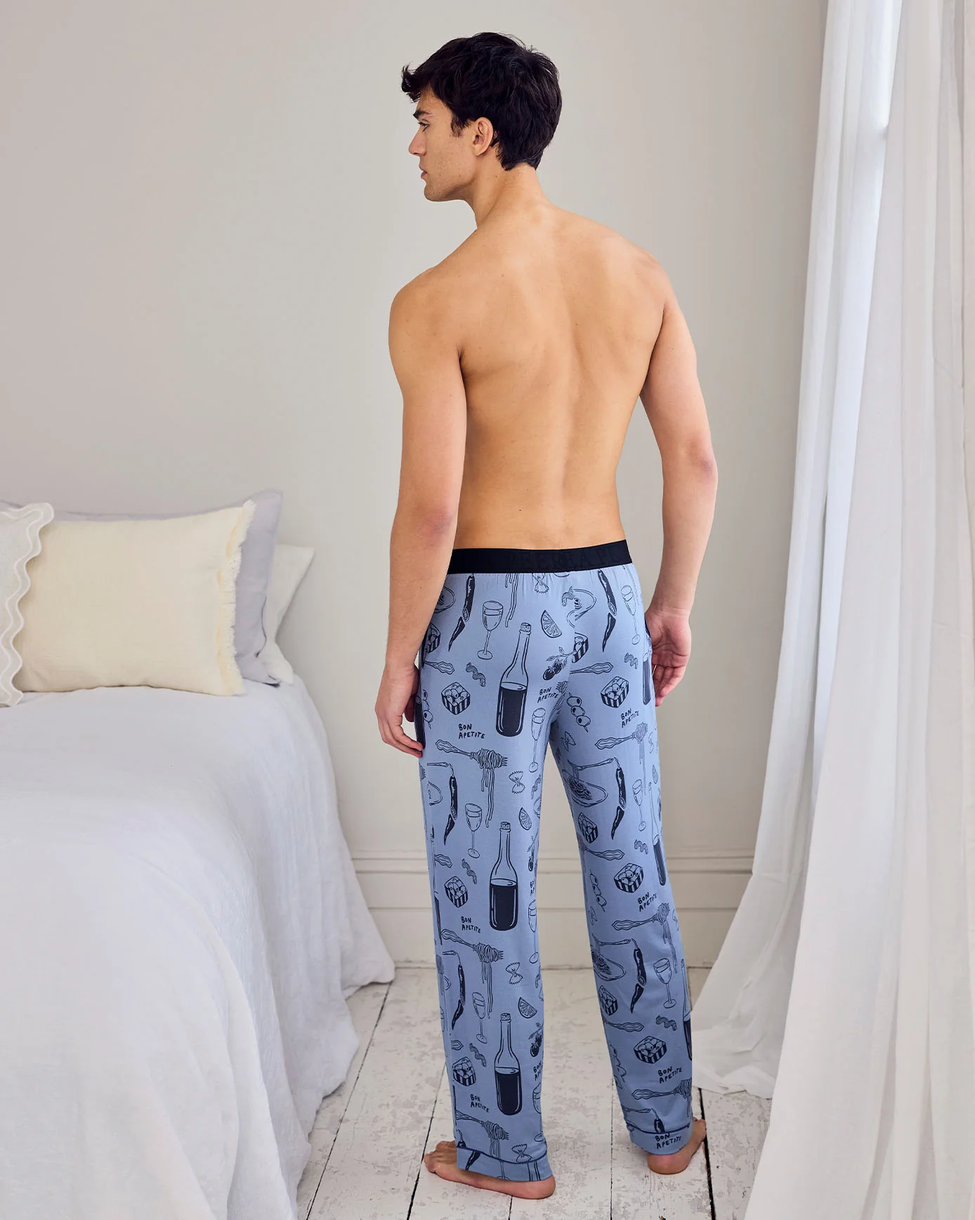 Supper Club Print Long Pyjama Bottoms - Image 4
