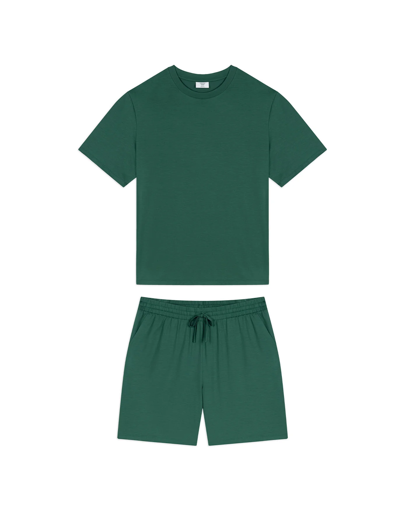 TENCEL™ Modal Crew Neck Short Pyjama Set - Green - Image 6