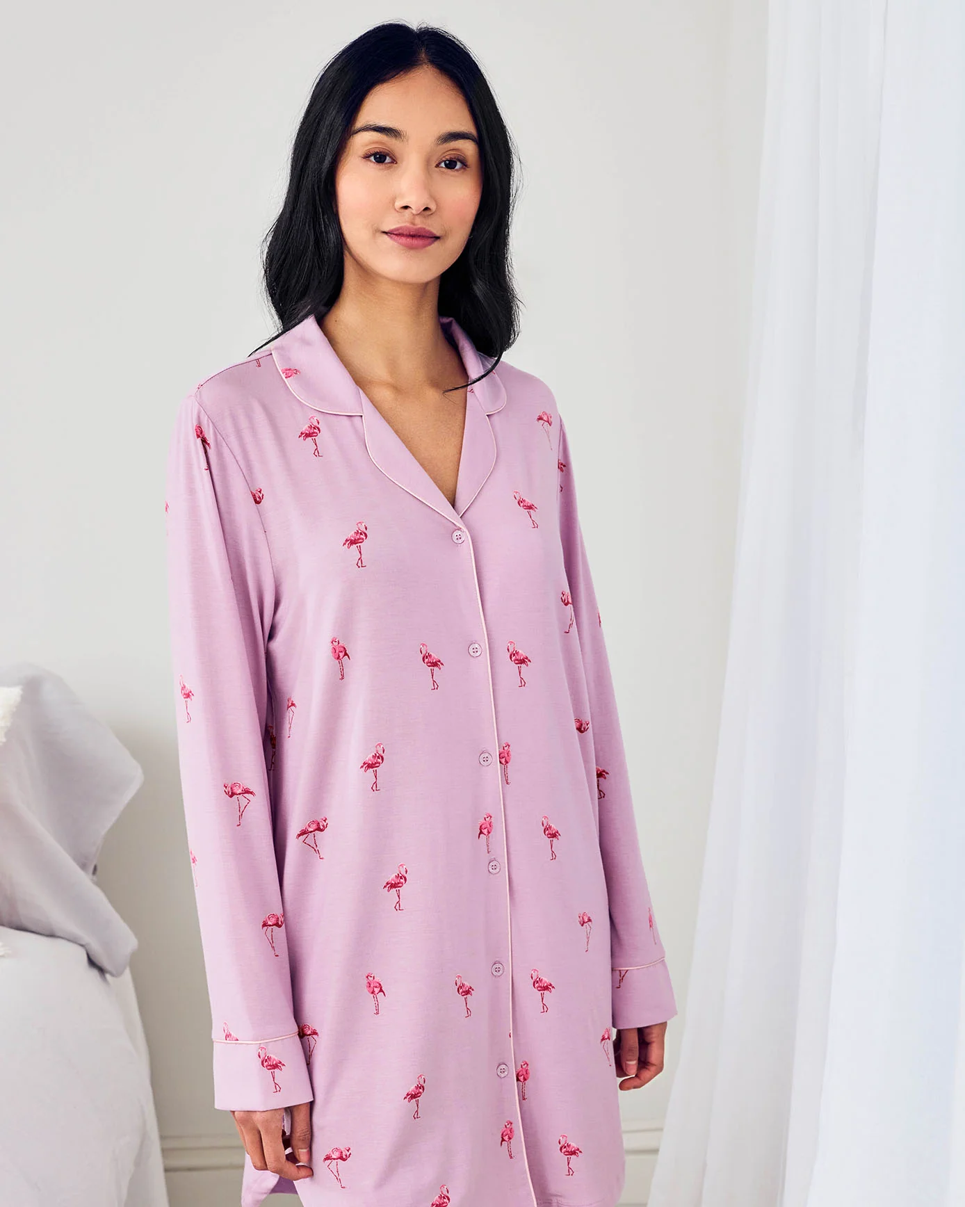 TENCEL™ Modal Flamingo Print Nightshirt - Image 2