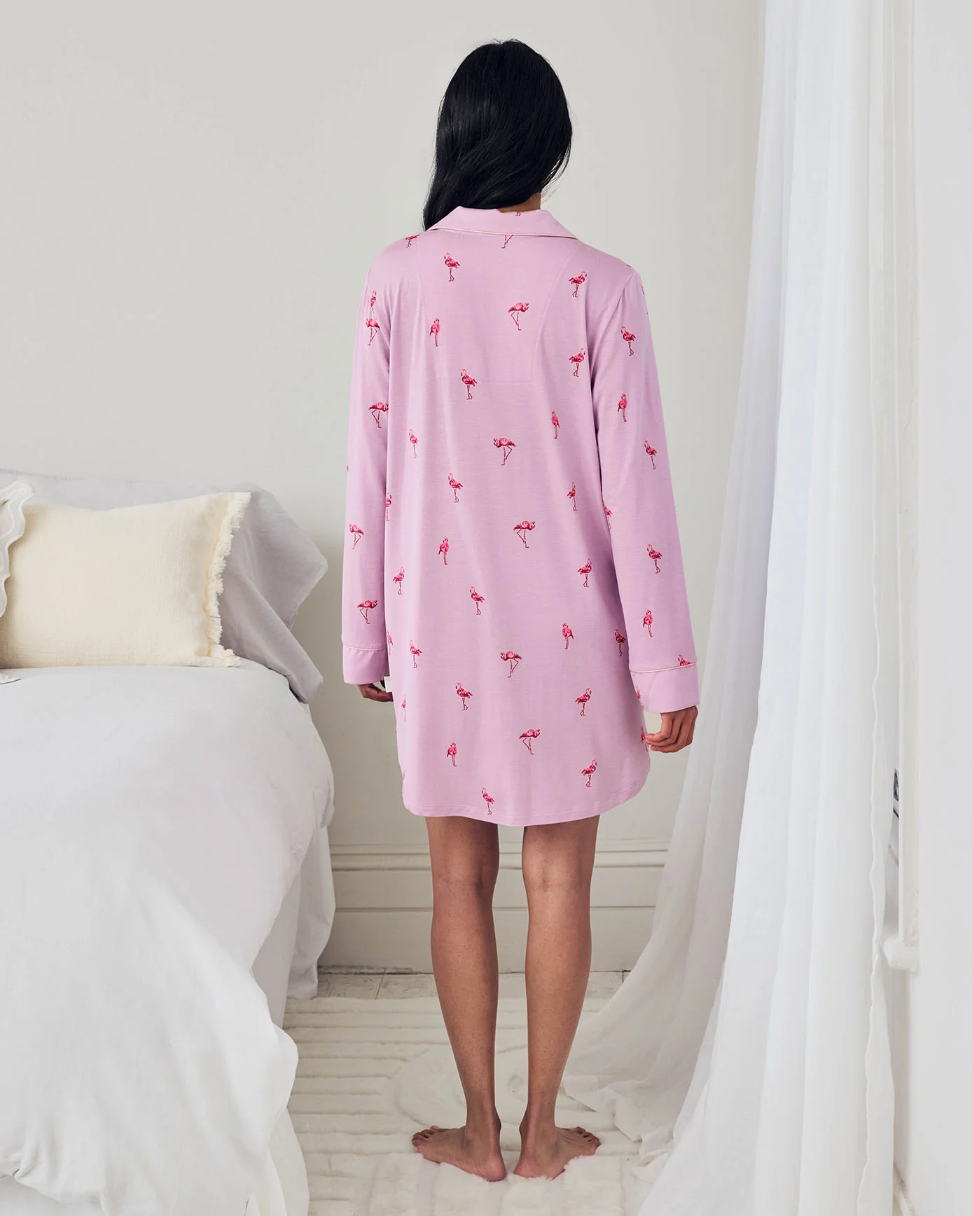 TENCEL™ Modal Flamingo Print Nightshirt - Image 4