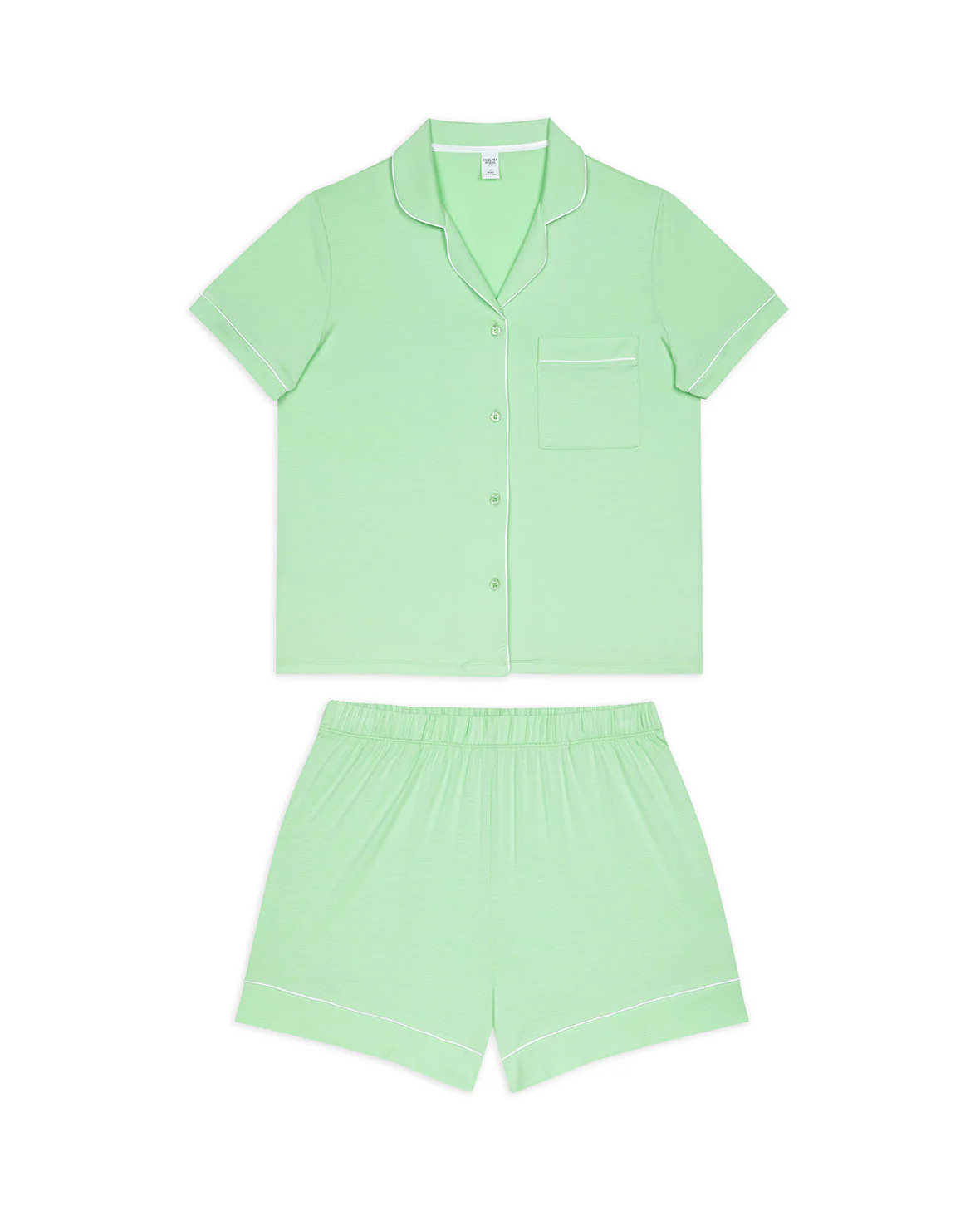 TENCEL™ Modal Short Button Up Pyjama Set - Spring Green