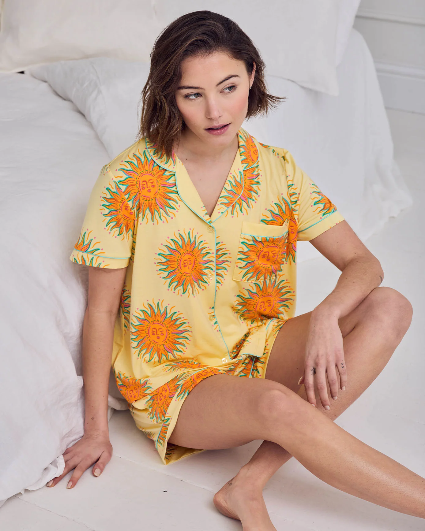 TENCEL™ Modal Sun Print Short Pyjama Set - Image 5