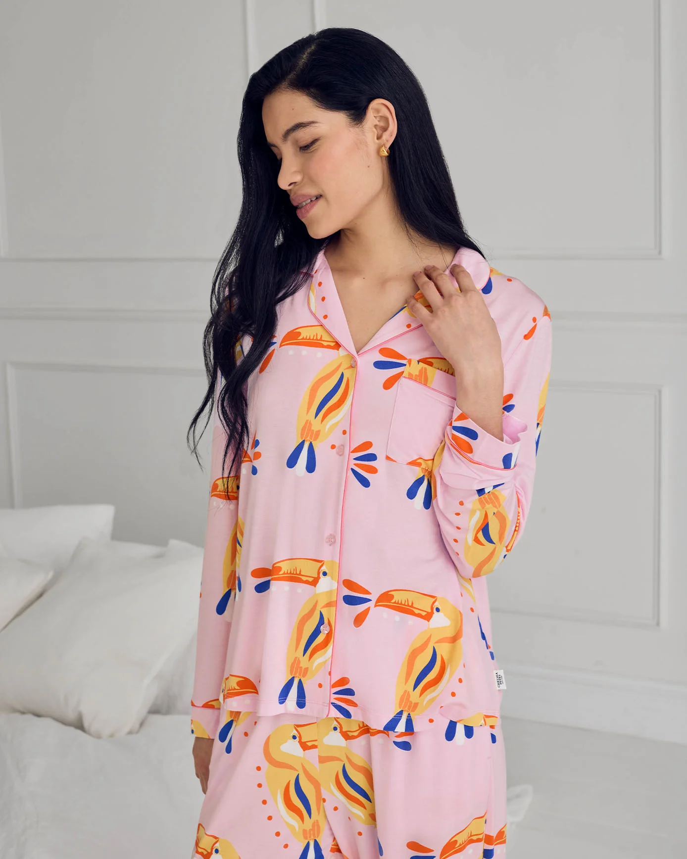 TENCEL™ Modal Toucan Print Long Pyjama Set - Image 2
