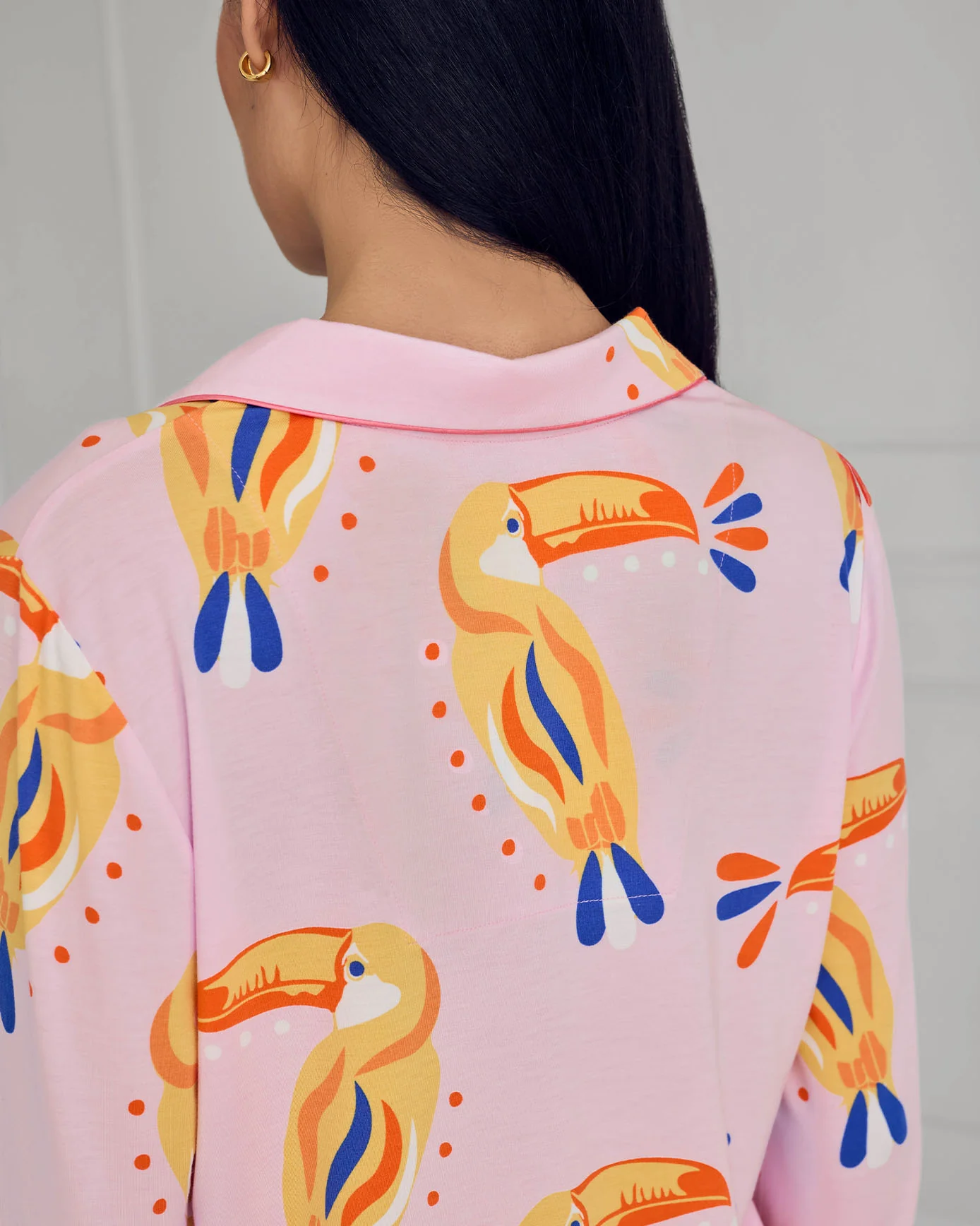 TENCEL™ Modal Toucan Print Long Pyjama Set - Image 6