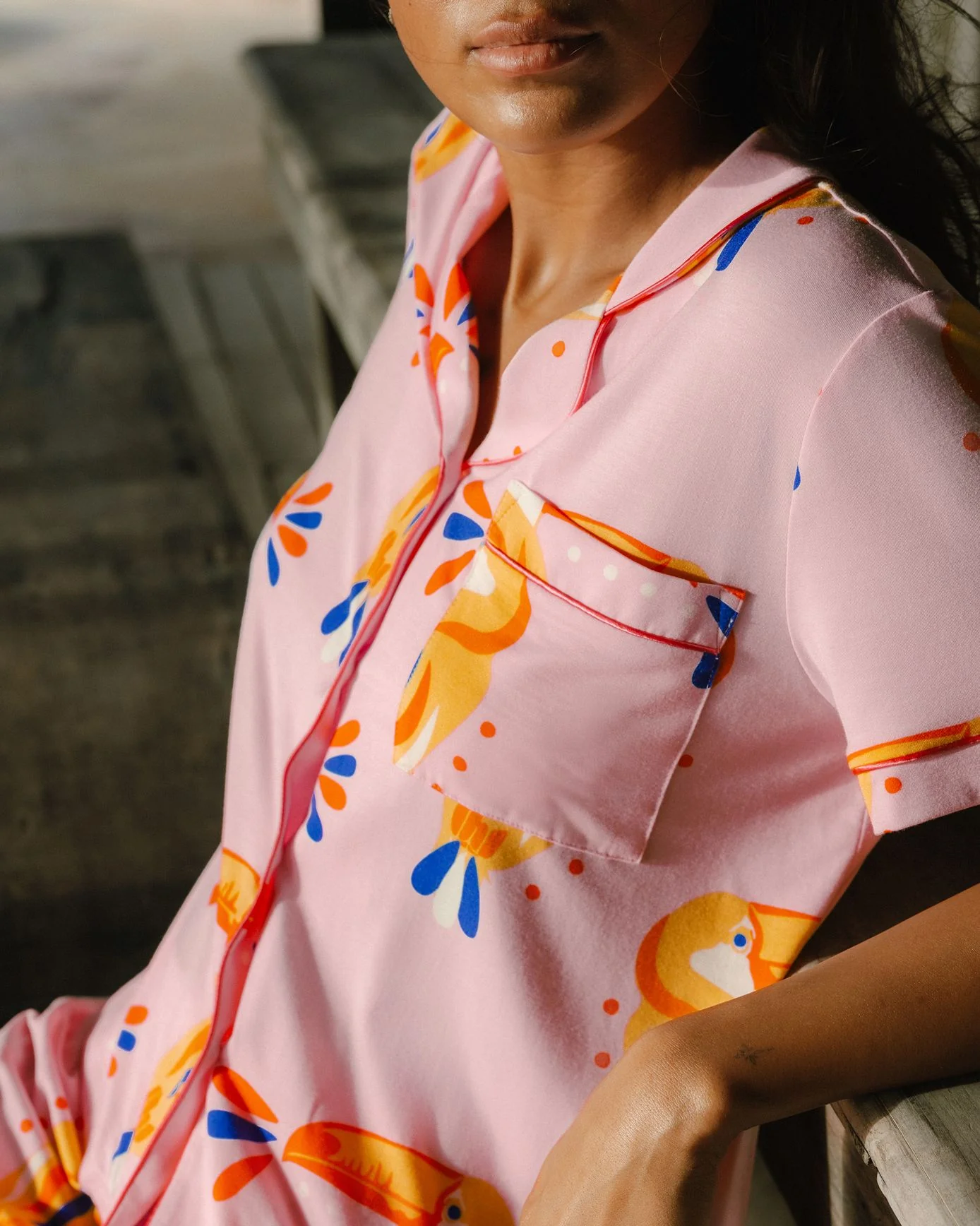TENCEL™ Modal Toucan Print Short Pyjama Set - Image 2