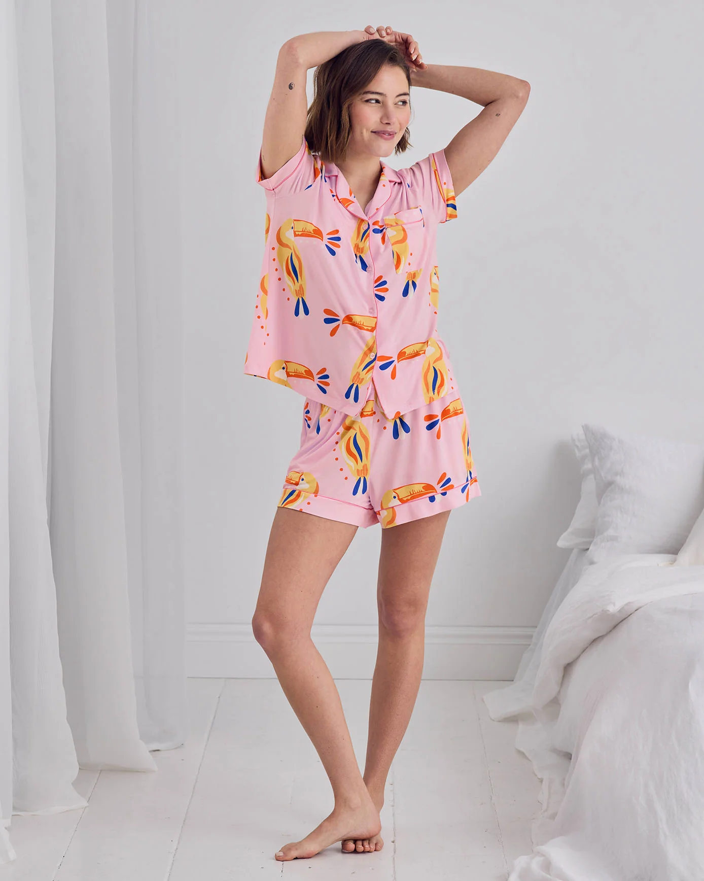 TENCEL™ Modal Toucan Print Short Pyjama Set - Image 4