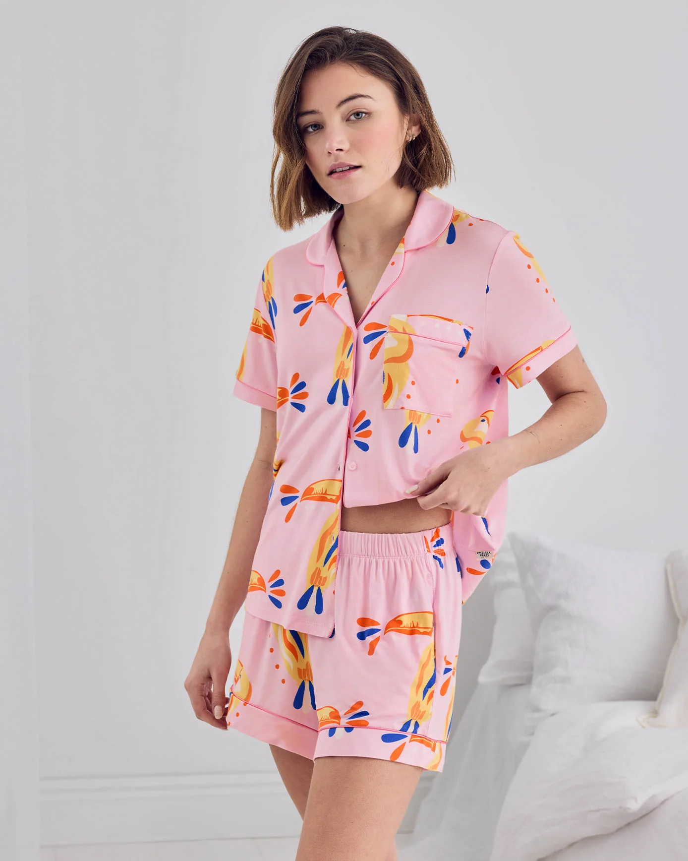TENCEL™ Modal Toucan Print Short Pyjama Set - Image 5