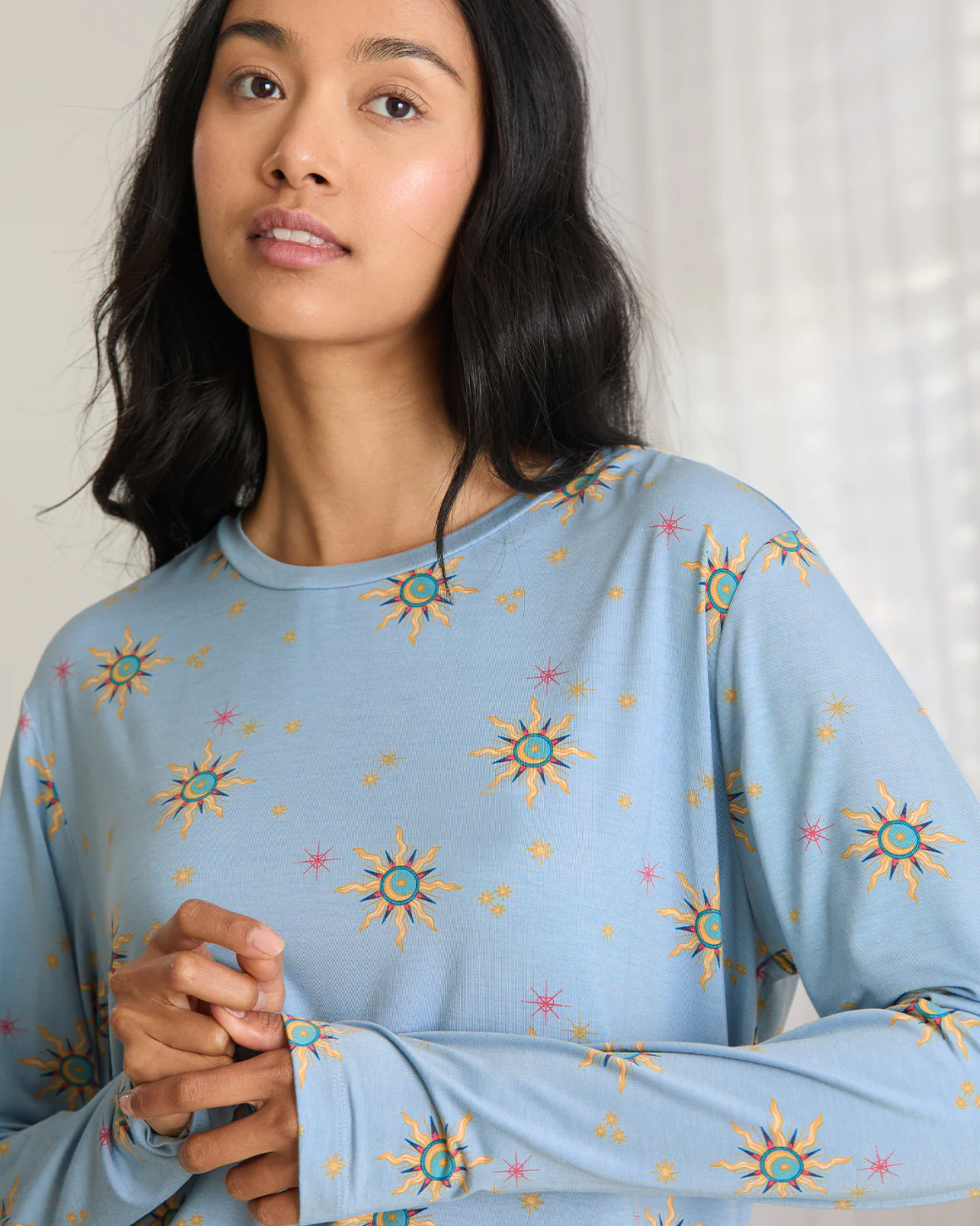 TENCEL™ Modal Twinkling Sky Long Pyjama Set - Image 3