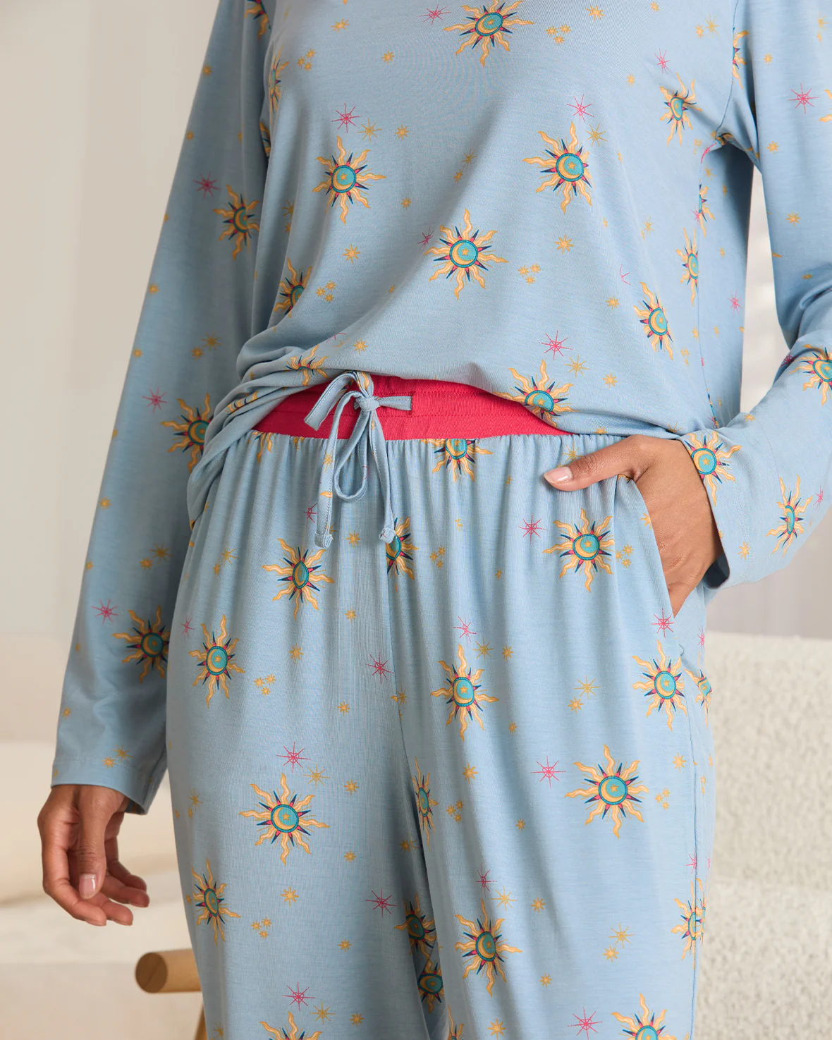TENCEL™ Modal Twinkling Sky Long Pyjama Set - Image 4