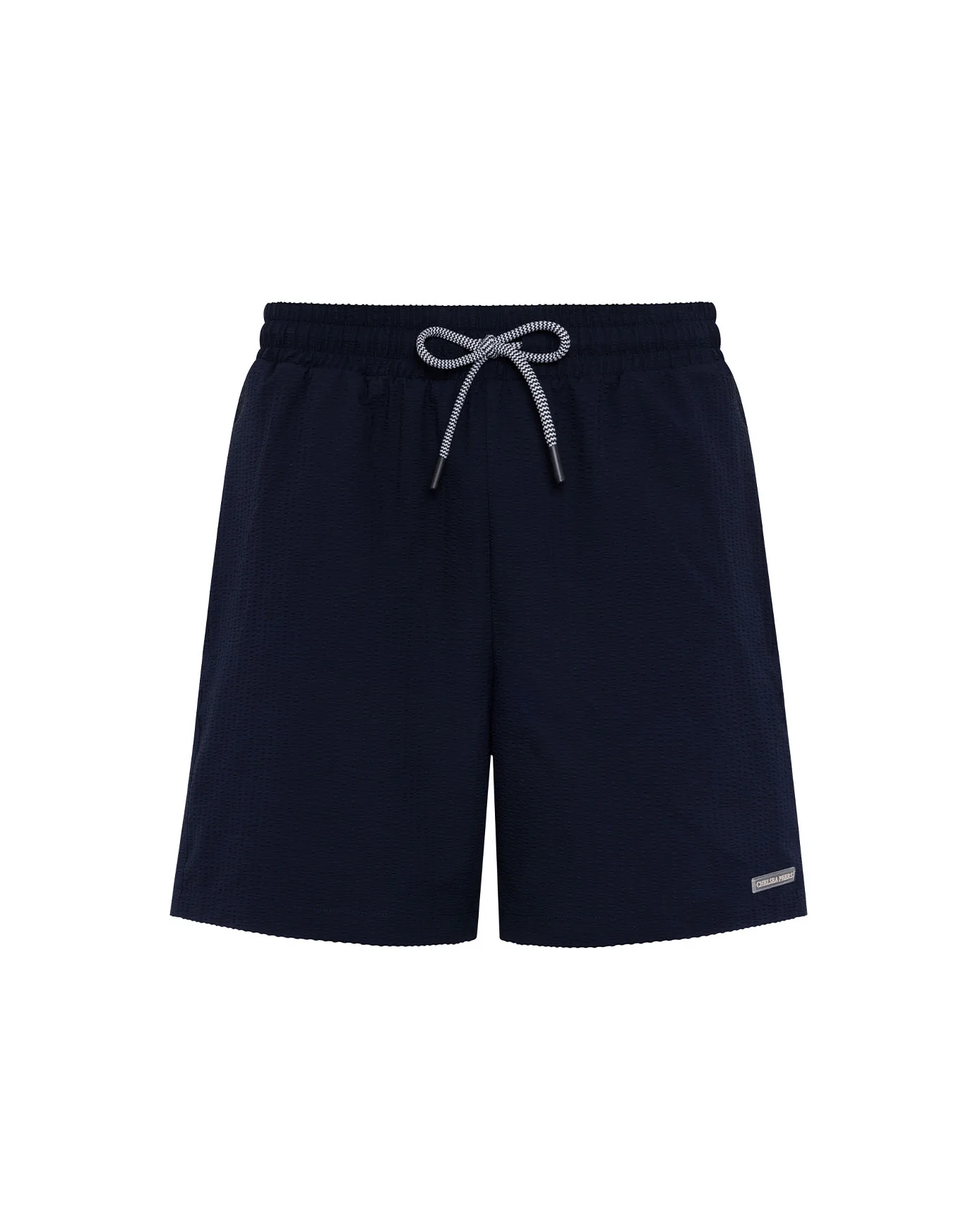 Textured Swim Shorts - Navy - Image 5