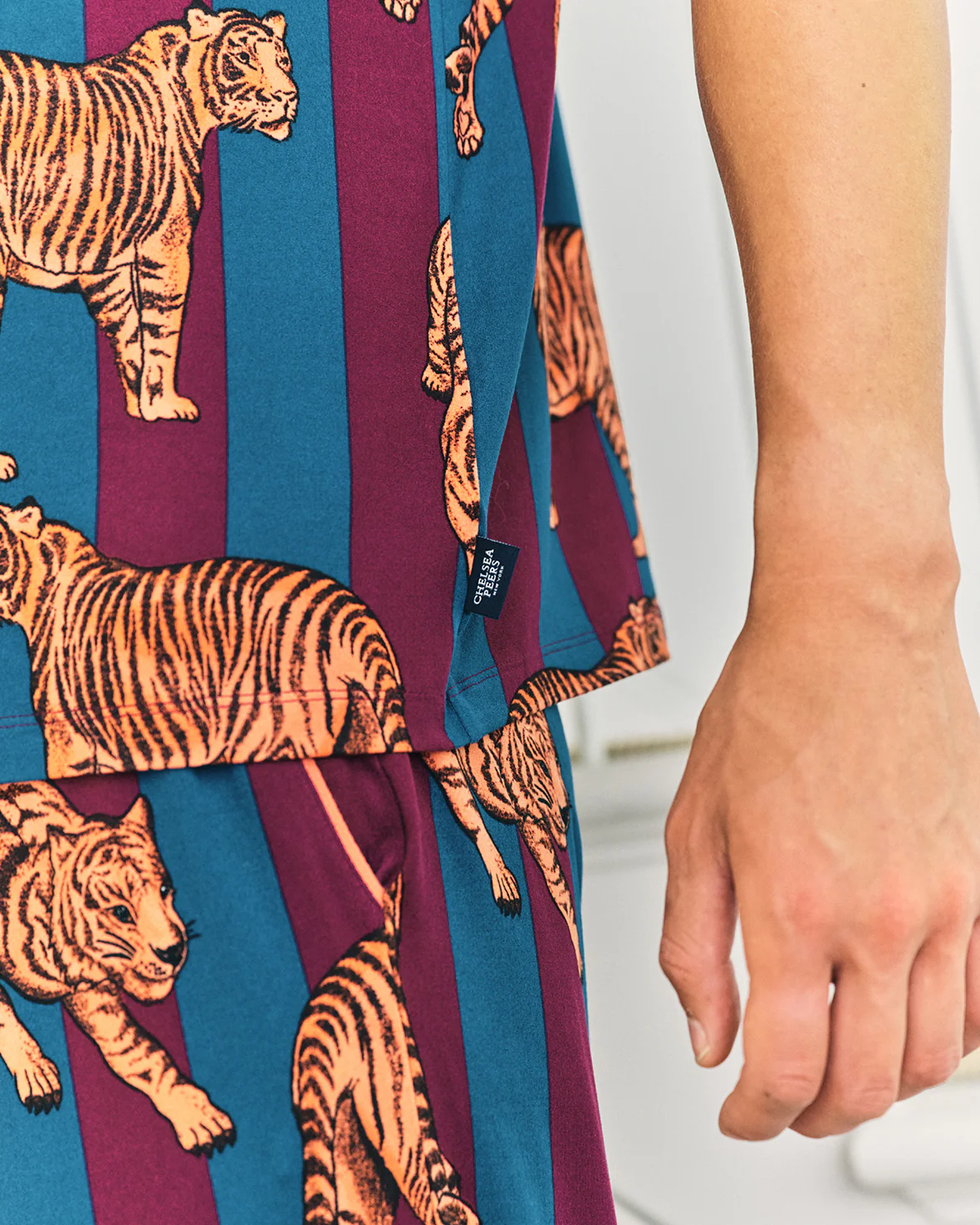 Tiger Stripe Print Long Pyjama Set - Image 4