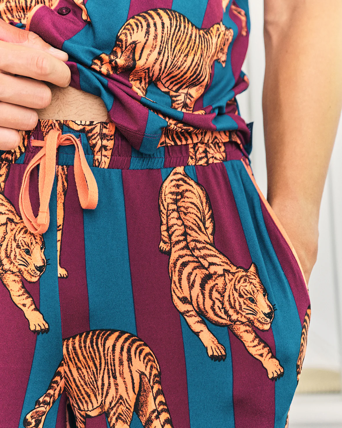 Tiger Stripe Print Long Pyjama Set - Image 5