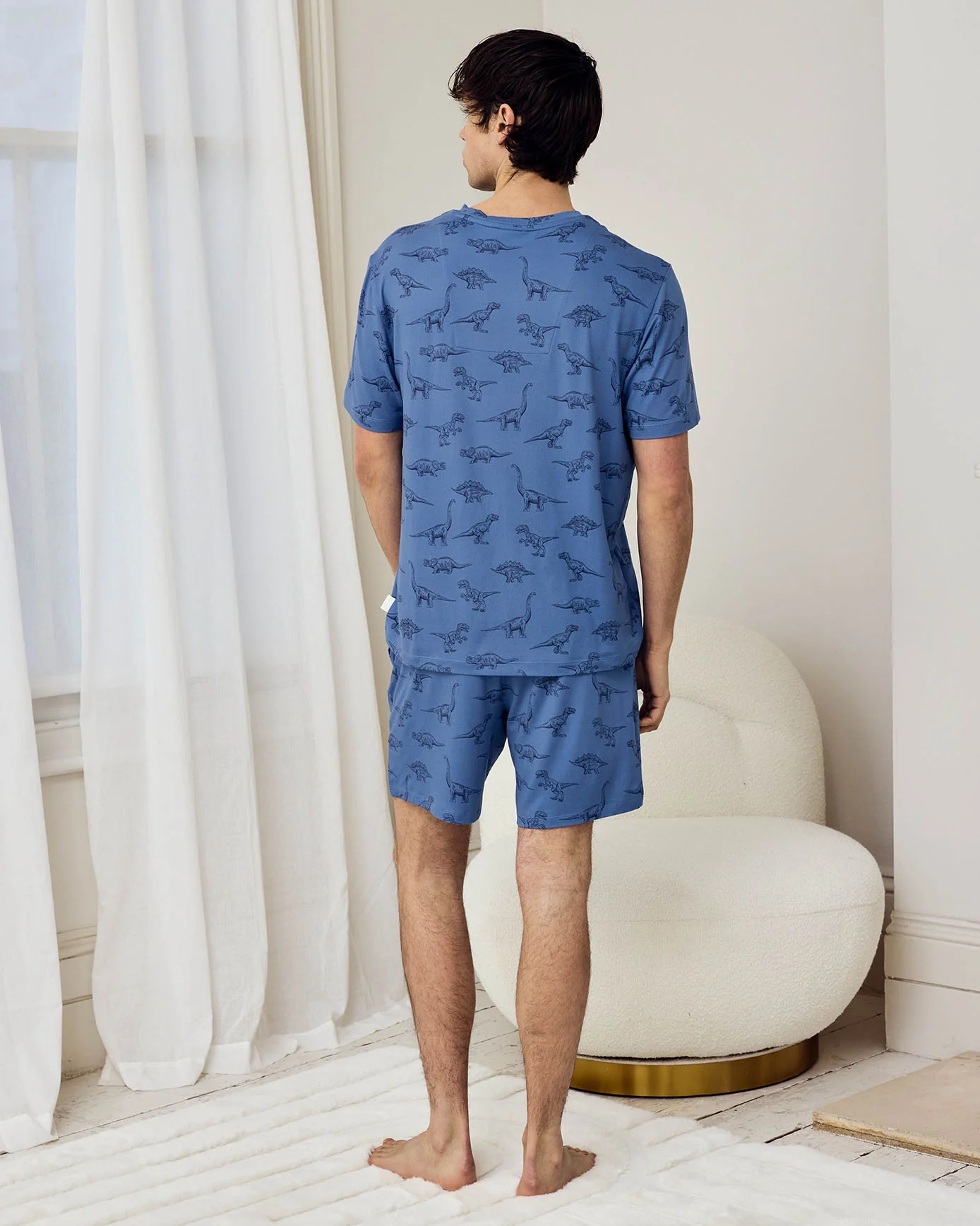 Tonal Dinosaur Print Short Pyjama Set - Image 4
