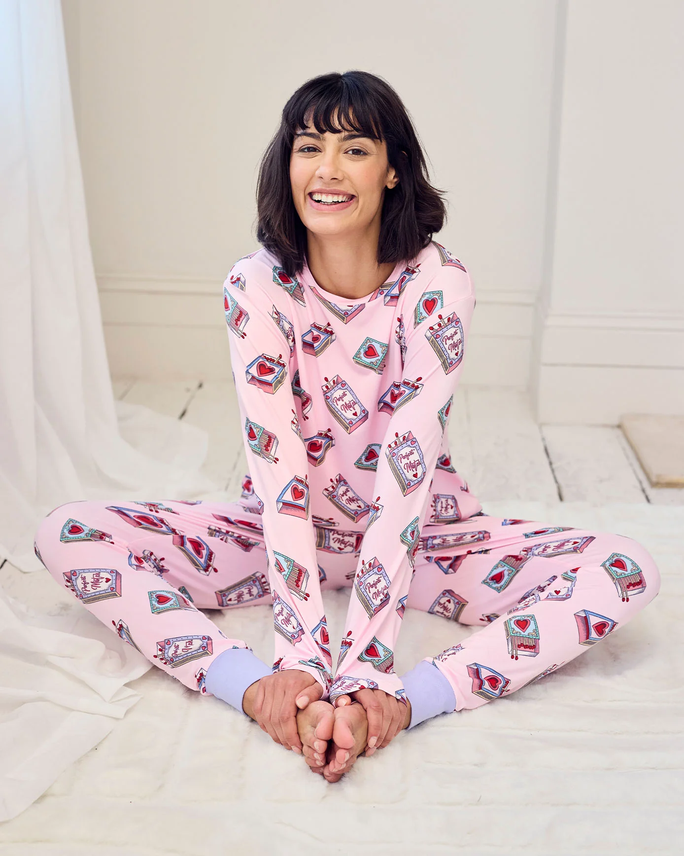Perfect Match Print Long Pyjama Set