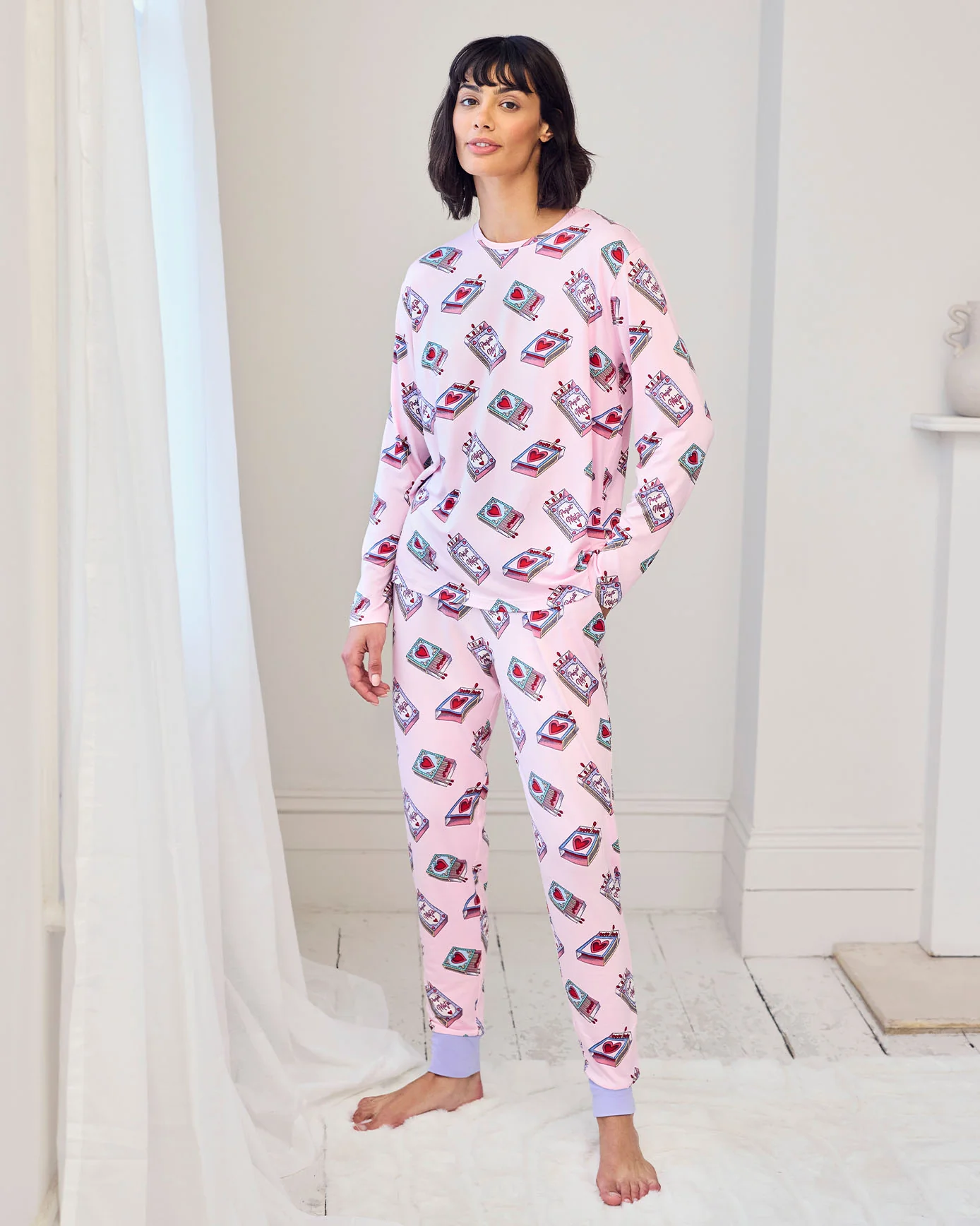Perfect Match Print Long Pyjama Set - Image 3