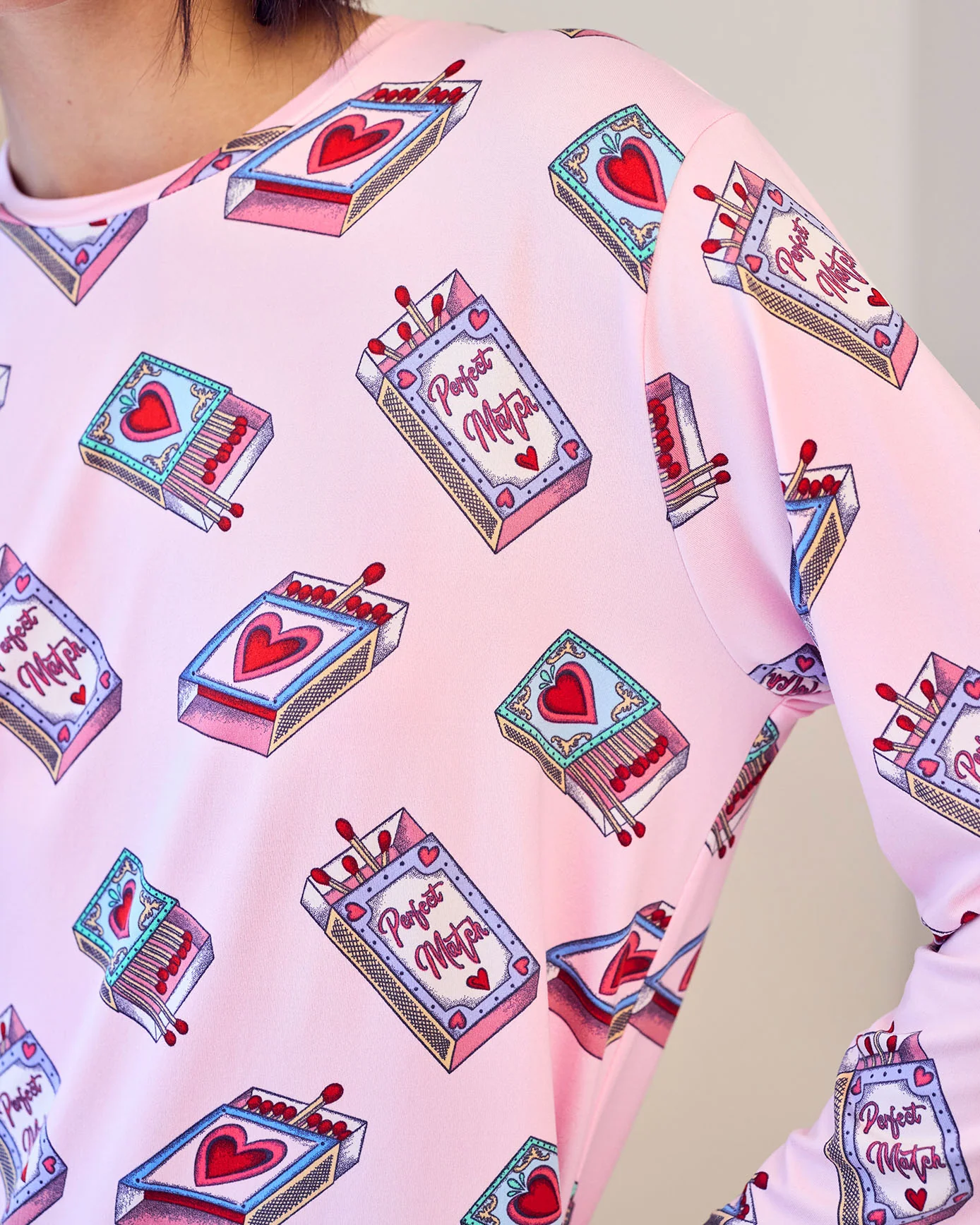 Perfect Match Print Long Pyjama Set - Image 6