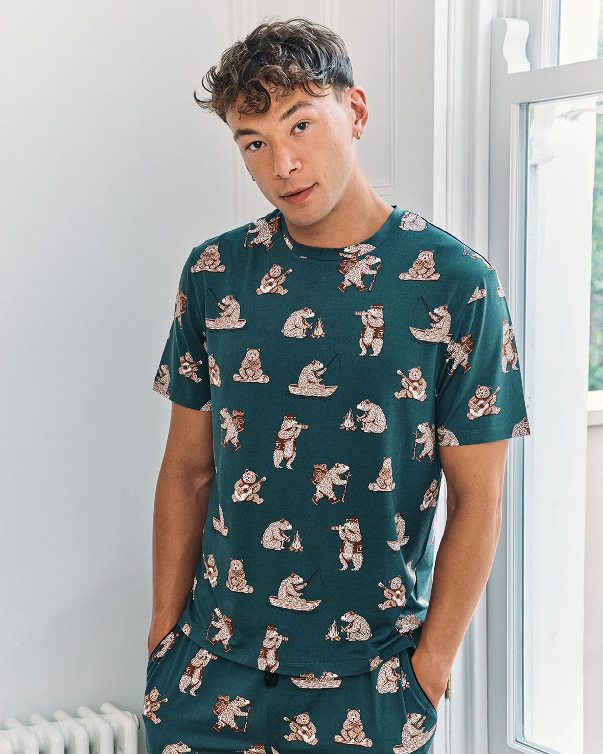 Wilderness Bear Print Long Pyjama Set - Image 2