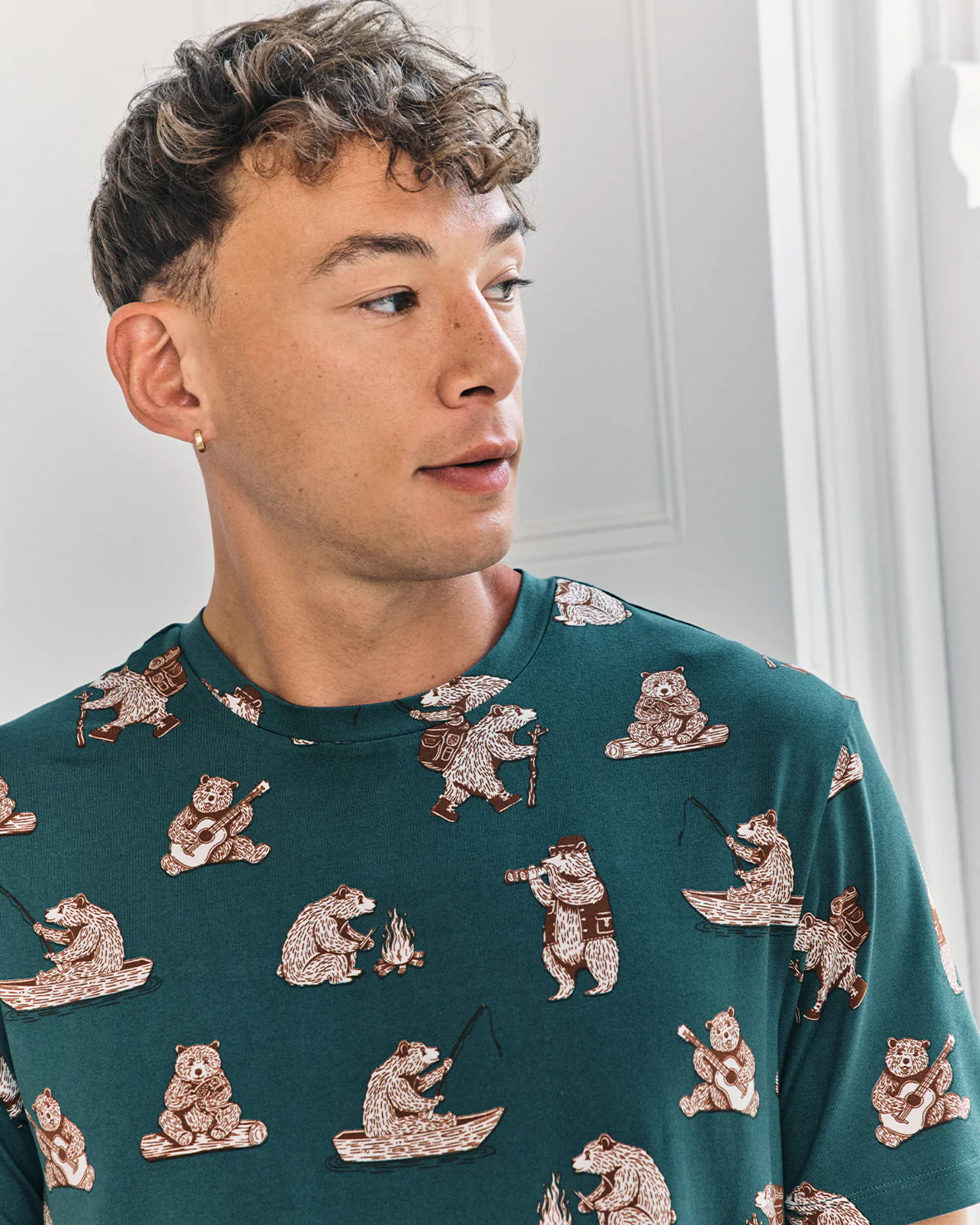 Wilderness Bear Print Long Pyjama Set - Image 3